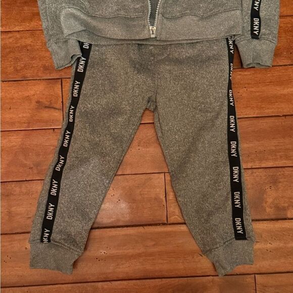 DKNY Gray Sweatpants with Side Stripe - Picture 3 of 6